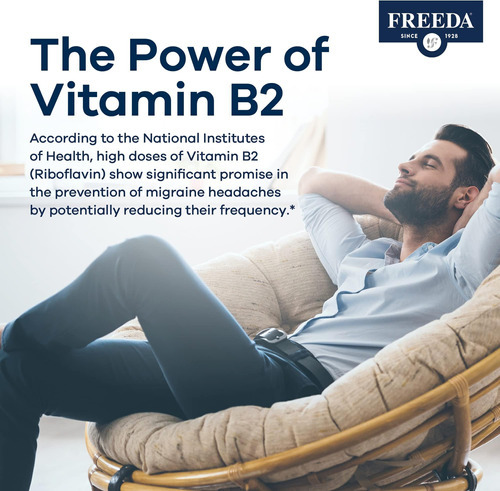Freeda Vitamina B2 Riboflavina 50mg - Metabolismo Energético - Imagem 3