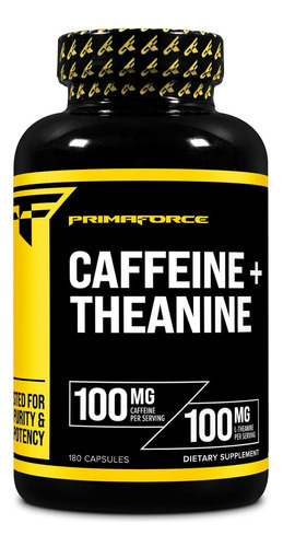 Cafeína Primaforce Com L-theanina, 100mg De Cada, 180 Cápsul