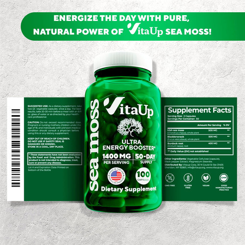 Cápsulas De Musgo Marinho Irlandês Wildcrafted Vitaup Com Ra - Imagem 7