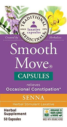 Medicamentos Tradicionais - Smooth Move Senna, 50 Cápsulas