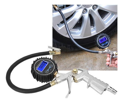 Inflador De Pneu Pneumático Digital De 0-200 Psi Para Carro - Imagem 5