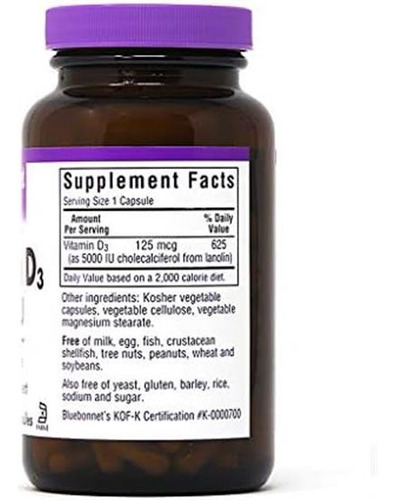 Cápsulas Vegetais De Vitamina Diu Bluebonnet, Contagem De 1 - Imagem 7