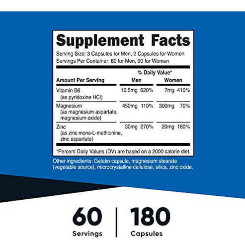 Suplemento Nutricost Zma 180 Cápsulas Sem Glúten Transgênico - Imagem 2