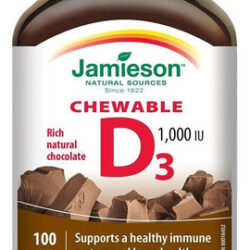 Vitamina D Mastigável 1000iu Chocolate-100 Tabletes Marca: