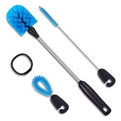 Conjunto De Escova De Limpeza De Garrafa De Água De Aço Inox