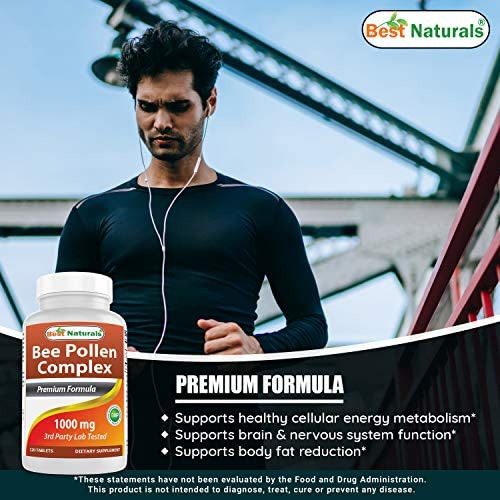 Complexo De Pólen De Abelha Best Naturals 1000 Mg 120 Compr - Imagem 3
