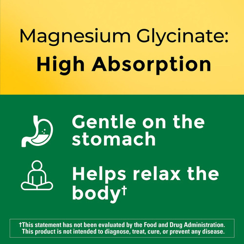 Glicinato De Magnésio De Alta Absorção Nature Made 300 Mg Po - Imagem 3