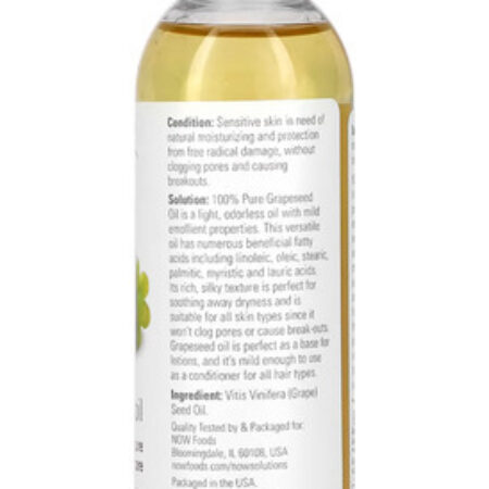 Óleo De Semente De Uva 118ml Now Foods Grapeseed Oil 3un - Imagem 4