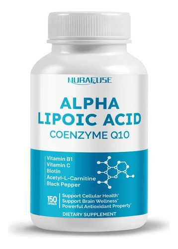 Ácido Lipóico Alfa Nurafuse Com Coenzima Q10, Vitamina B, Vi