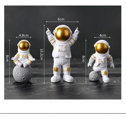Estatueta De Astronauta De 4 Peças, Decoração De Estátua De - Imagem 6