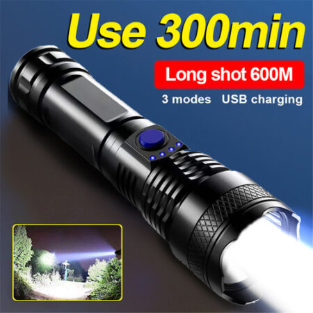 Lanterna Carregável Usb De 300 Minutos Strong Light 3 Modos - Imagem 2
