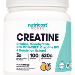 Creatina Monohidratada Em Pó Nutricost Peach Mango 300g