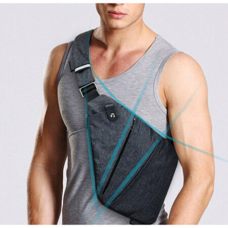 Pacote Esportivo Sling Casual Bag Chest Caminhada Travel Sli - Imagem 12