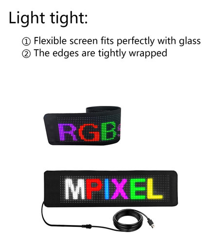 Sinal De Carro T Led, Painel Matricial Flexível De 26,4 X 4 - Imagem 8