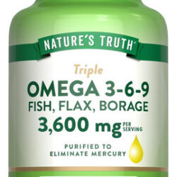 Natures Truth Triplo Omega 3-6-9 Softgels | 3600mg | 60 Cont