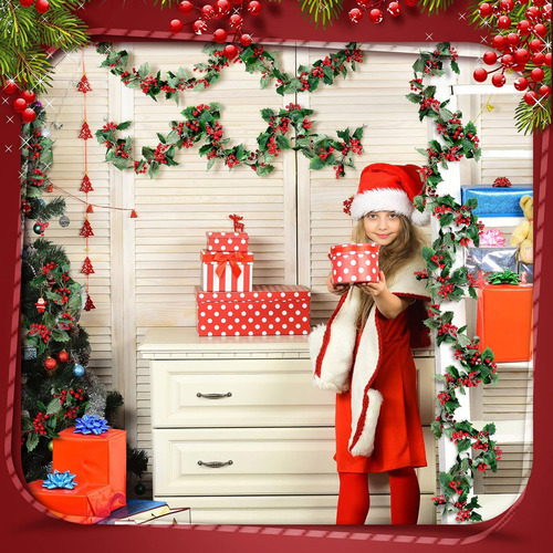 Decoração De Natal De Vime Artificial Berry De 12 Pés - Imagem 6
