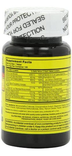 Natures Blend Nat B Multivitamin & Min Tb, Sortido, 100 Un - Imagem 3
