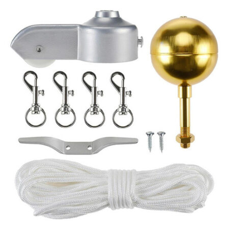 Kit De Ferragens Para Mastro De Bandeira Ganchos De 4 Peças - Imagem 4