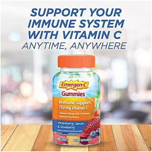 Vitamina C Emergen-c 750 Mg 45 Gomitas/mirtilo - Imagem 9