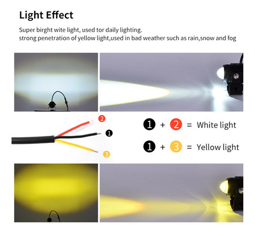 Farol Led De Mini Projetor Universal Para Motocicleta 12v - Imagem 3