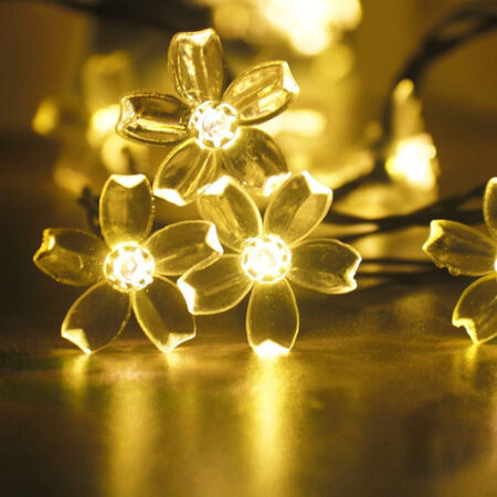 5m Luzes Natal Ao Ar Livre Luz Solar Da Corda Da Flor 20led- - Imagem 18