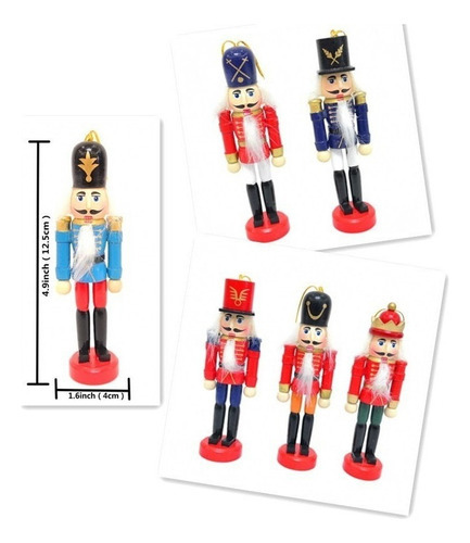 * 24 Marionetas De Soldado Cascanueces Navideñas. Adornos, - Imagem 7
