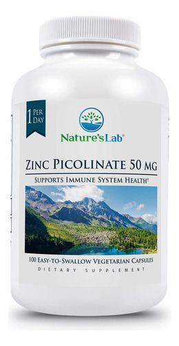 Natures Lab Picolinato De Zinco 50mg - Suplemento De Zinco