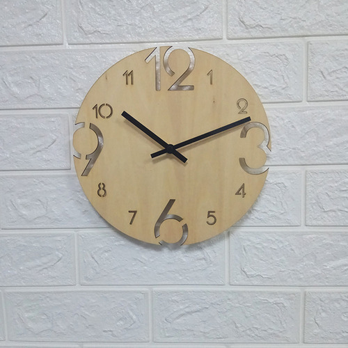 Relógio De Parede European Wood Watch Modern Design Home Dec - Imagem 6