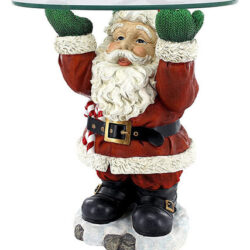 Bandeja Papai Noel Para Garçom Ornamento De Mesa Para Casa