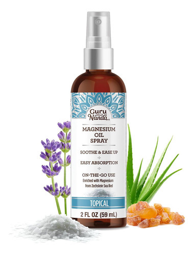 Spray De Óleo De Magnésio Gurunanda (2 Fl Oz), Spray Tópico