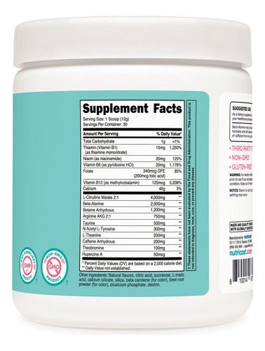 Pó Pré-treino Nutricost Peach Mango Para Mulheres, 30 Porçõe - Imagem 6