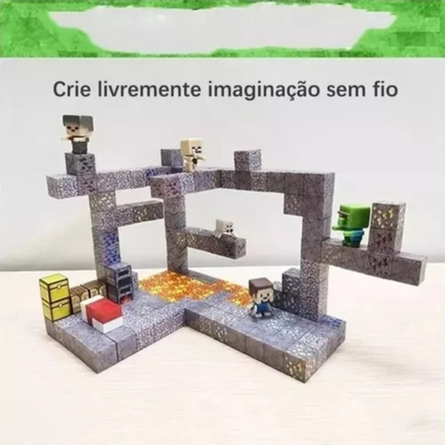 Novo T Conjunto De Blocos Magnéticos Minecraft Construção - Imagem 8