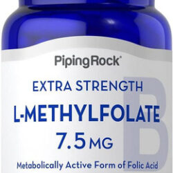 Piping Rock L-metilfolato 7,5 Mg | 60 Cápsulas | Suplemento