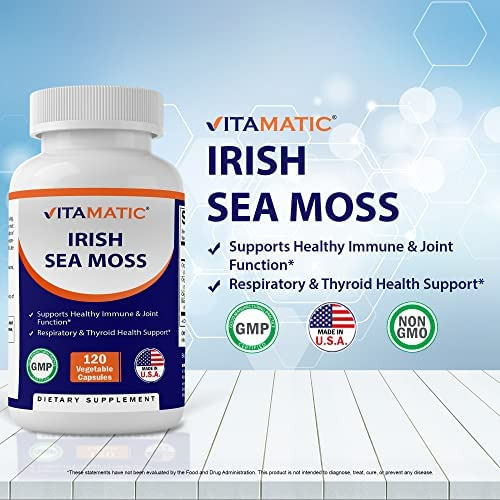 Vitamatic Organic Irish Sea Moss 120 Cápsulas Vegetarianas - Imagem 3