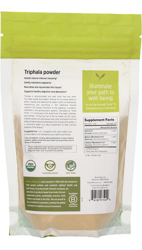 Pó Triphala De Banyan Botanicals " Fórmula Orgânica De Amla, - Imagem 3