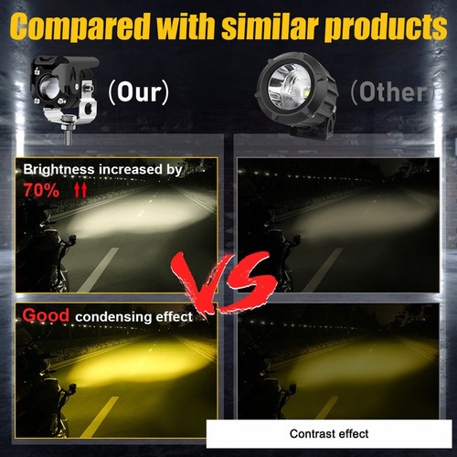 Refletores Led De 2 Unidades, Farol Xenon Mile Para Motocicl - Imagem 4