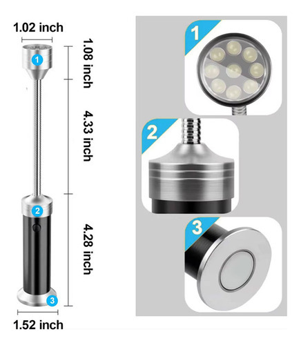 2 Peças De Luzes De Churrasqueira Para Ímã Na Cauda - Imagem 9