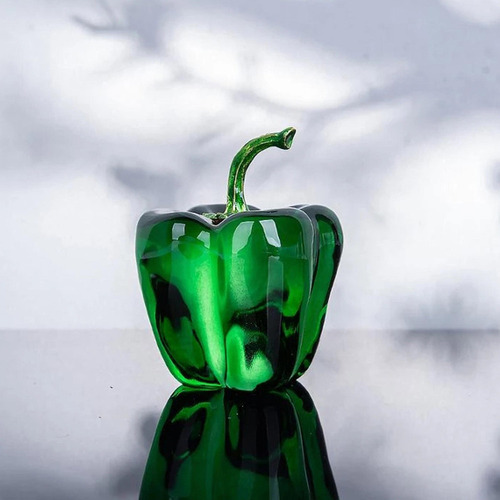 3 Peças De Cristal Escultura De Frutas Arte Estante De - Imagem 5