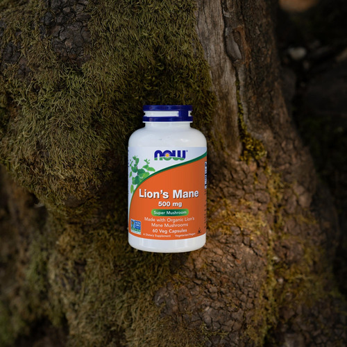 Now Foods Supplements, Lions Mane 500 Mg, Super Mushroom, Fe - Imagem 6