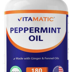 Gel De Óleo De Hortelã-pimenta Vitamatic Com Óleos De Gengib