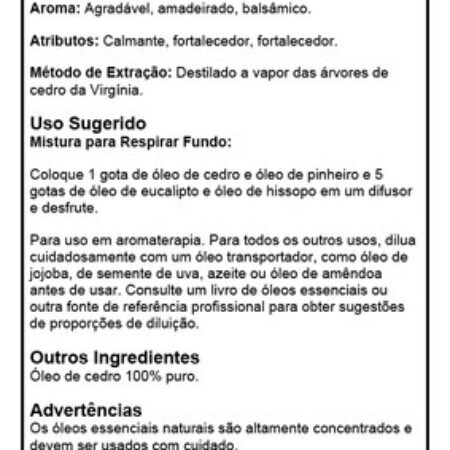 Now Foods Óleo De Cedro 30ml 100% Puro + Porta Cápsulas - Imagem 4