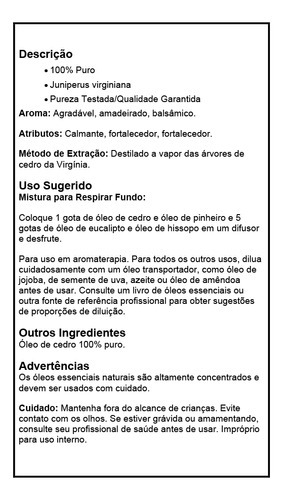 Now Foods Óleo De Cedro 30ml 100% Puro + Porta Cápsulas - Imagem 4