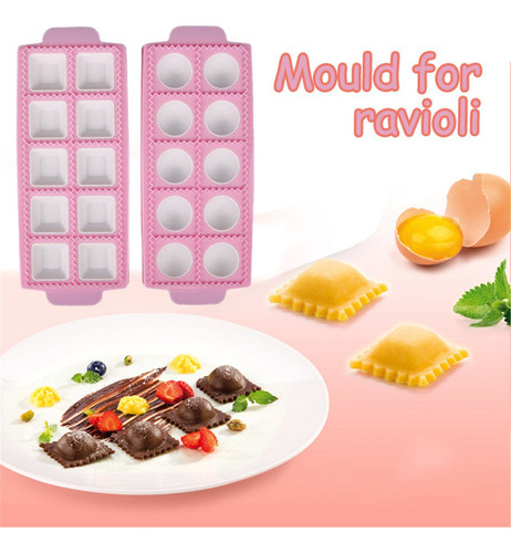 A Massa De Ravioli Molda O Molde Do Ravioli Do Silicone 2pcs - Imagem 2