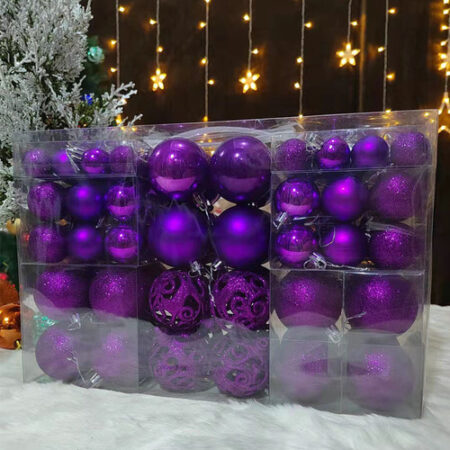 Conjunto De Bolas De Natal De Cor Sólida/fosco/glitter, 100 - Imagem 20