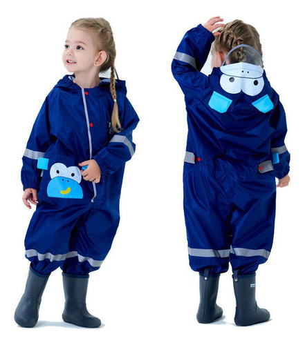Capa De Chuva Infantil Capa Impermeável Poncho Fato De Chuva - Imagem 34