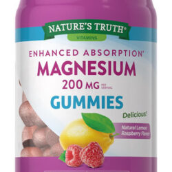 Gomas De Magnésio | 200mg | 60 Contagens | Suplemento Vegan