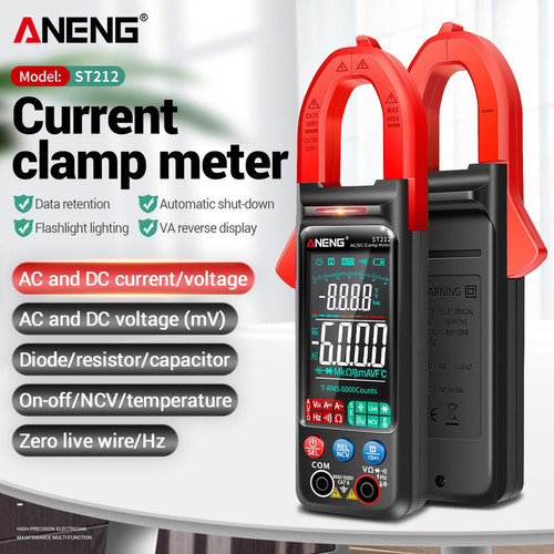 . Aneng St212 Pinça Amperímetro Digital Inteligente - Imagem 4