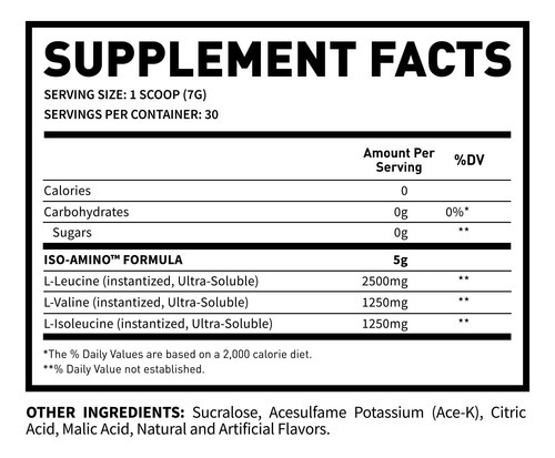 Man Sports Iso -amino Puro Isolado Bcaas - Construa Aminoáci - Imagem 2