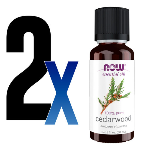Óleo De Cedro 100% Puro Now Foods Cedarwood Oil 30ml 2un - Imagem 2