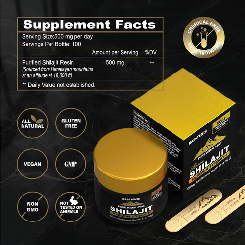 Shilajit 500 Mg - Resina Shilajit Orgânica Pura Do Himalaia - Imagem 2